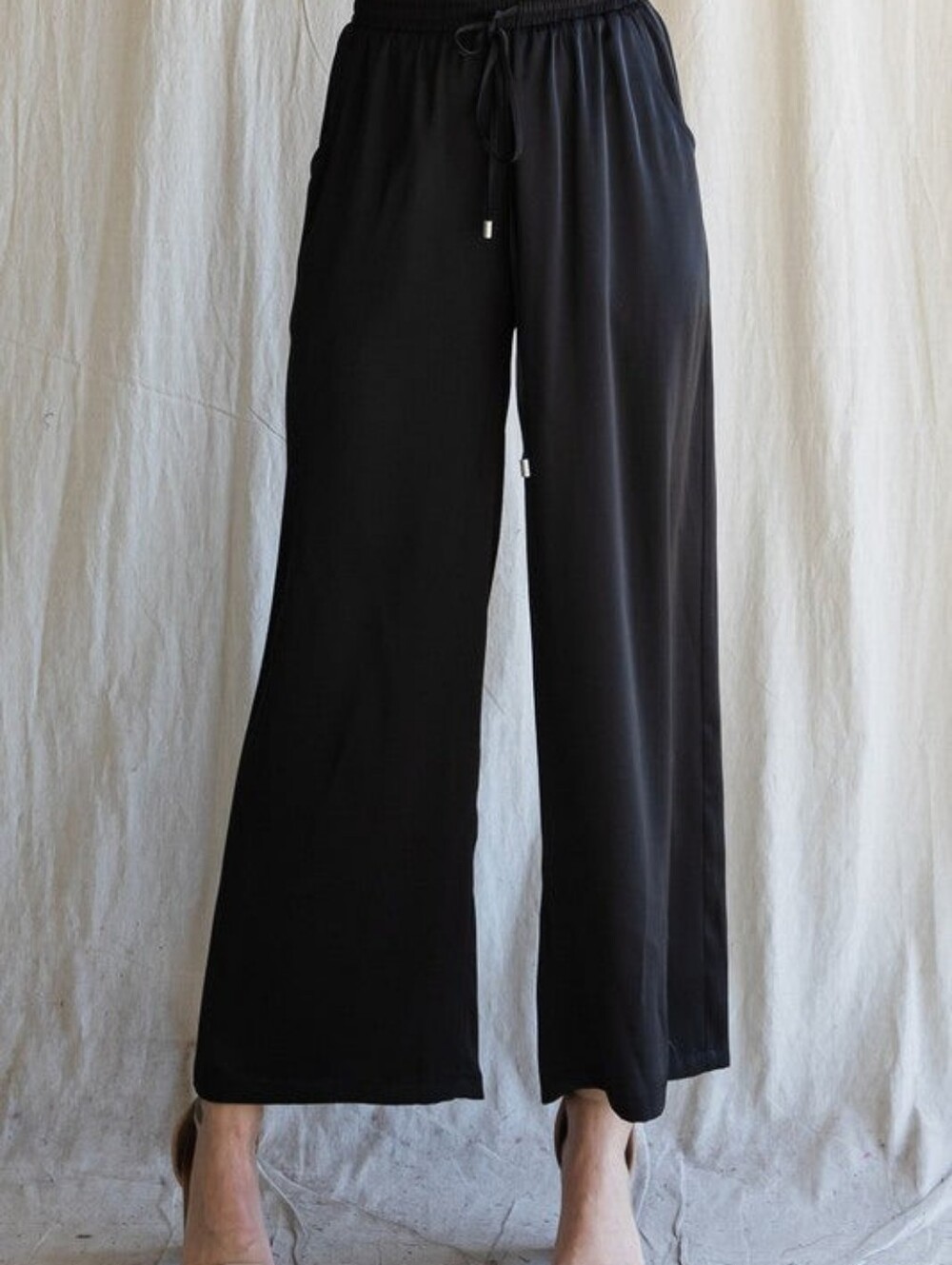 Jodifl Black Wide Leg Bottoms - 1XL